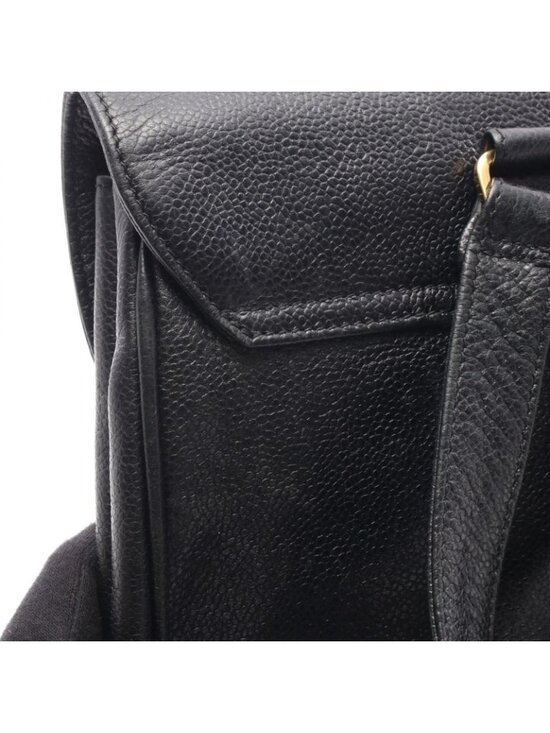 Chanel Backpack Triple CC Logo Black Leather Calf Coco main image 11